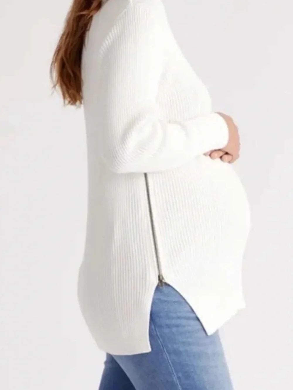 Quince Ivory Ribbed V‑Neck Sweater - Picture 5 of 5
